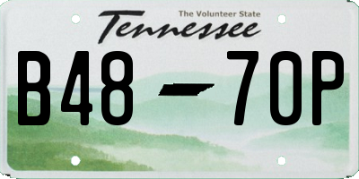 TN license plate B4870P