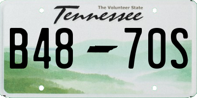 TN license plate B4870S