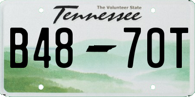 TN license plate B4870T