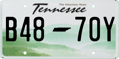 TN license plate B4870Y