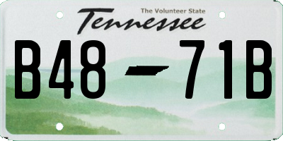 TN license plate B4871B