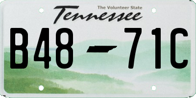 TN license plate B4871C