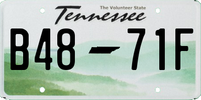 TN license plate B4871F