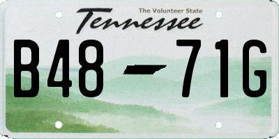 TN license plate B4871G