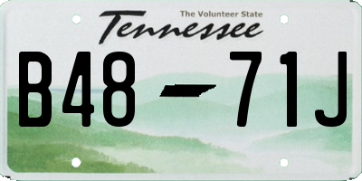 TN license plate B4871J