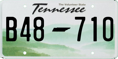 TN license plate B4871O