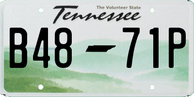 TN license plate B4871P