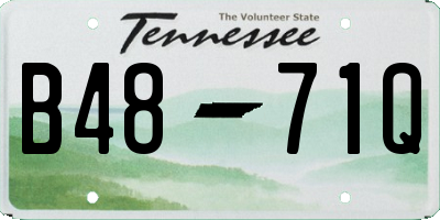 TN license plate B4871Q