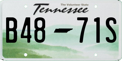 TN license plate B4871S