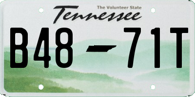 TN license plate B4871T
