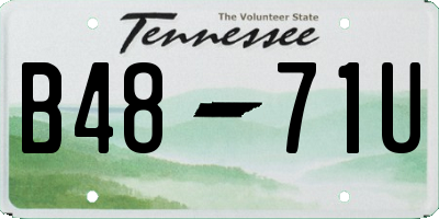TN license plate B4871U