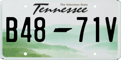 TN license plate B4871V