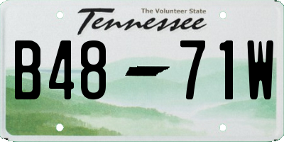 TN license plate B4871W