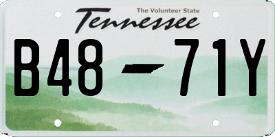 TN license plate B4871Y