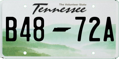 TN license plate B4872A