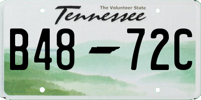 TN license plate B4872C