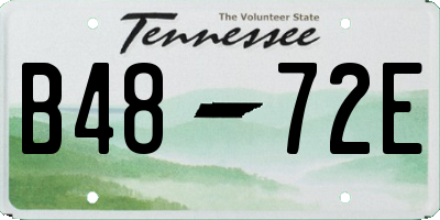 TN license plate B4872E
