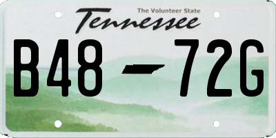 TN license plate B4872G