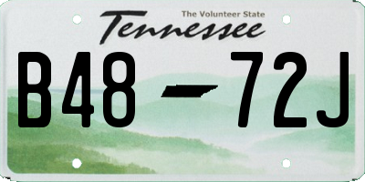 TN license plate B4872J