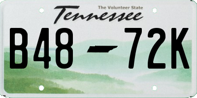TN license plate B4872K