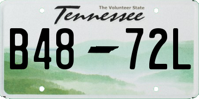 TN license plate B4872L