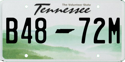 TN license plate B4872M
