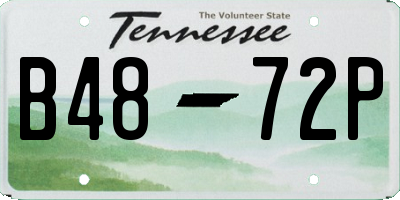TN license plate B4872P