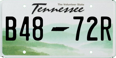 TN license plate B4872R