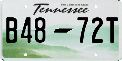 TN license plate B4872T