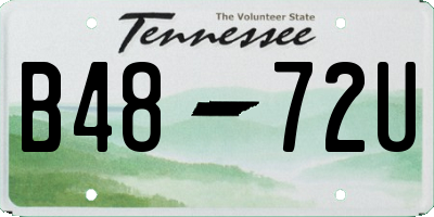 TN license plate B4872U