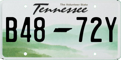 TN license plate B4872Y