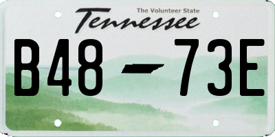 TN license plate B4873E