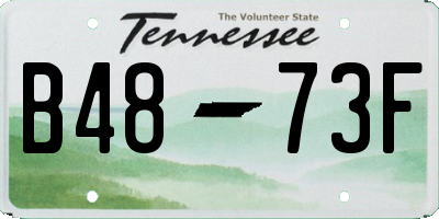 TN license plate B4873F