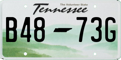 TN license plate B4873G