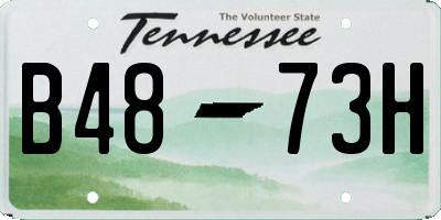 TN license plate B4873H