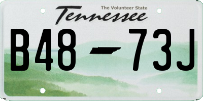 TN license plate B4873J