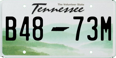TN license plate B4873M