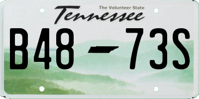 TN license plate B4873S