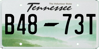 TN license plate B4873T