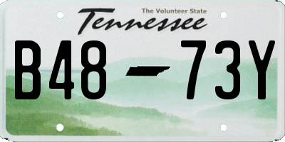 TN license plate B4873Y