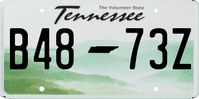 TN license plate B4873Z