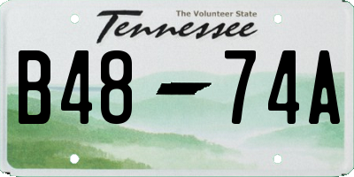 TN license plate B4874A