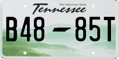 TN license plate B4885T