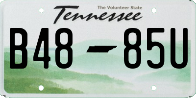 TN license plate B4885U