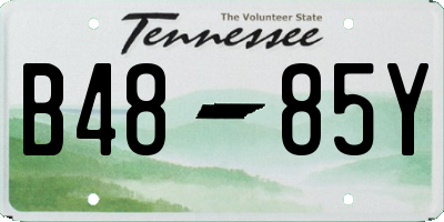 TN license plate B4885Y