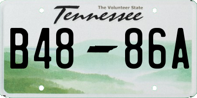 TN license plate B4886A