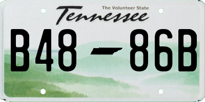 TN license plate B4886B