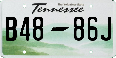TN license plate B4886J