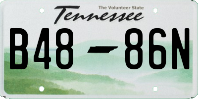 TN license plate B4886N