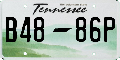TN license plate B4886P